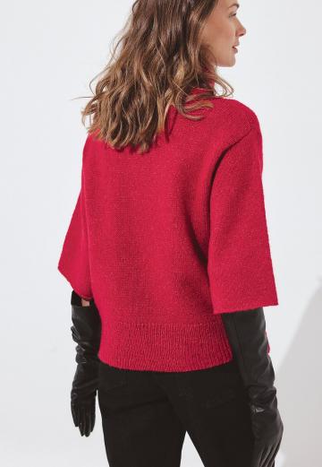 Пуловер с коротким рукавом