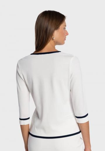 Пуловер с рукавом три четверти