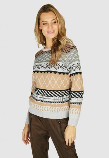 Пуловер в полоску