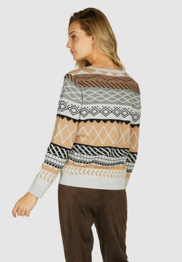 Пуловер в полоску