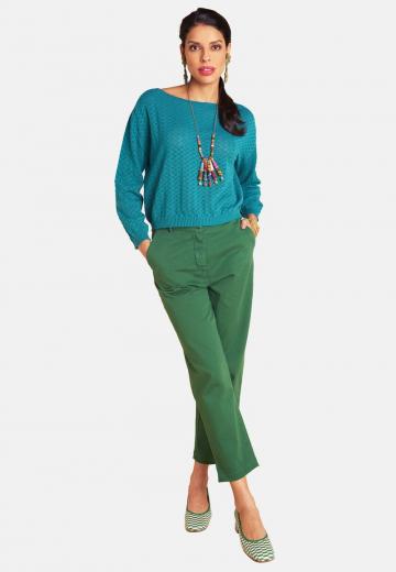 Пуловер с рукавом три четверти