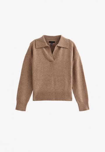 Пуловер с вырезом V