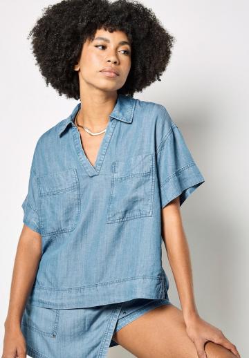 Джинсовая блузка