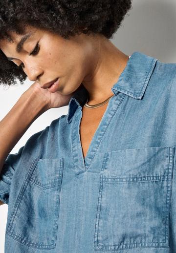 Джинсовая блузка