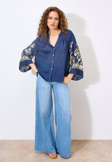 Джинсовая блузка