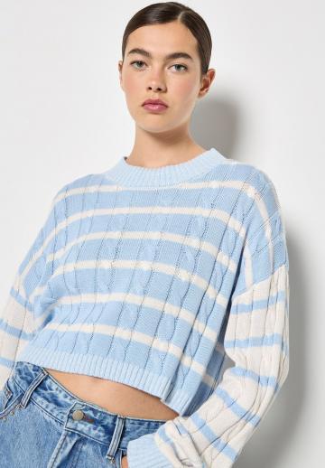 Пуловер в полоску