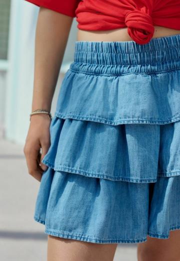 Юбка с воланами