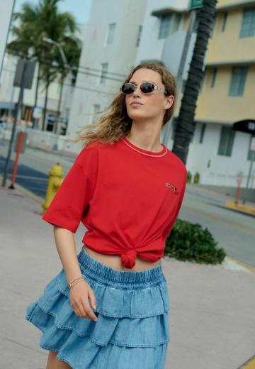 Юбка с воланами