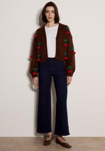 Жаккардовая вязаная кофта