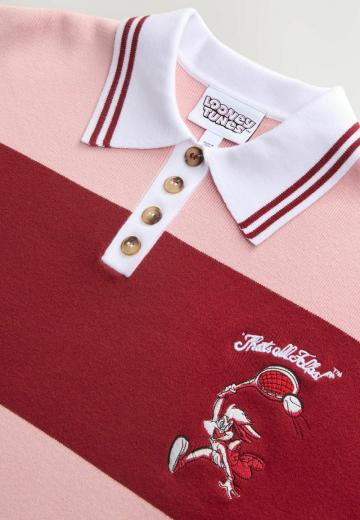 Пуловер с воротником поло