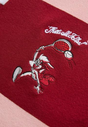 Пуловер с воротником поло