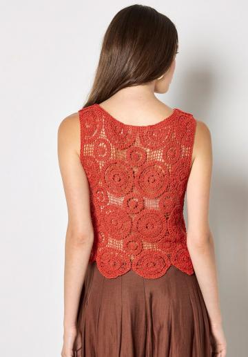 Пуловер без рукавов