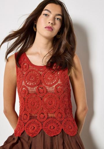 Пуловер без рукавов