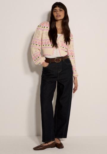 Жаккардовая вязаная кофта