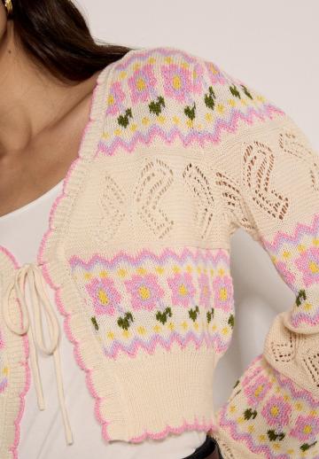 Жаккардовая вязаная кофта