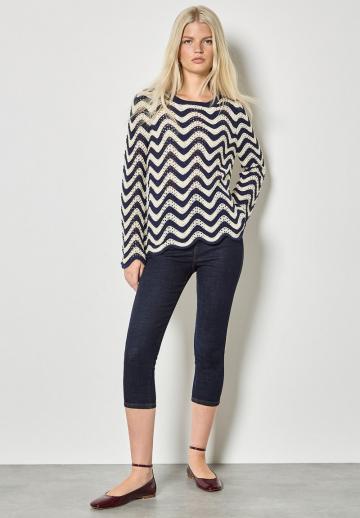 Пуловер в полоску