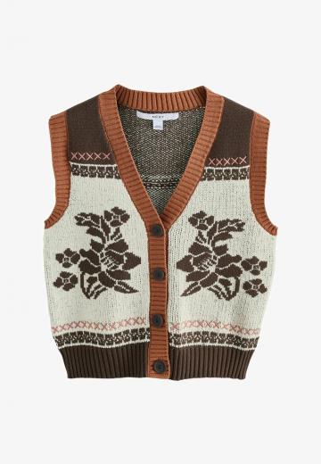 Вязаный жилет