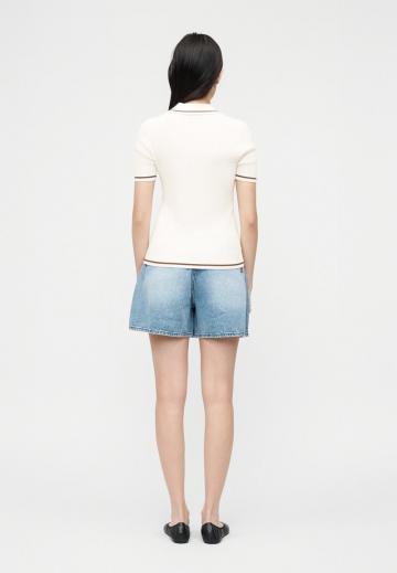 Пуловер с коротким рукавом