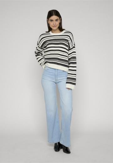Пуловер в полоску