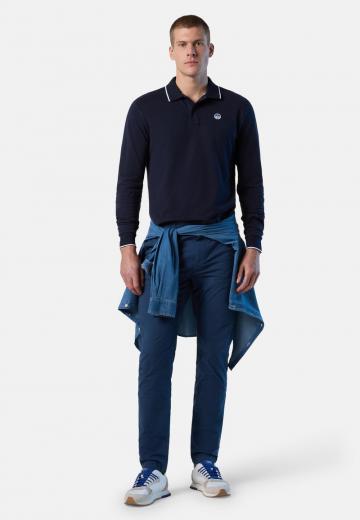 Поло с длинным рукавом