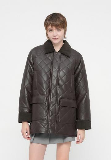 Пальто из искусственной кожи
