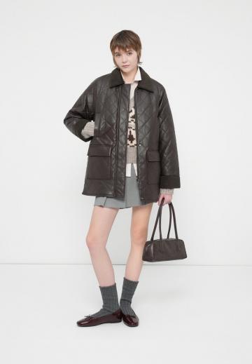 Пальто из искусственной кожи