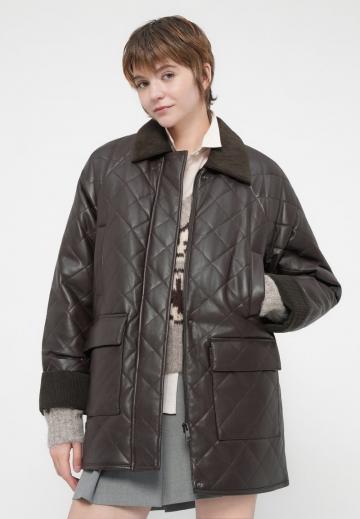 Пальто из искусственной кожи