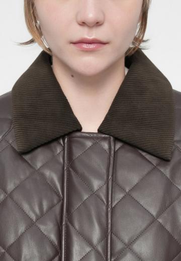 Пальто из искусственной кожи