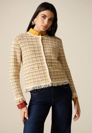 Жаккардовая вязаная кофта