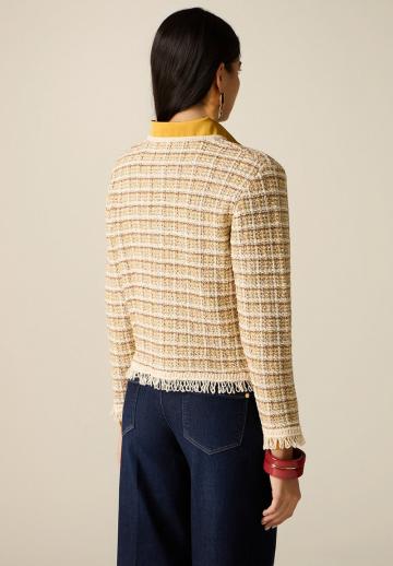 Жаккардовая вязаная кофта