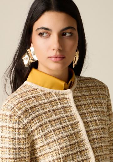 Жаккардовая вязаная кофта