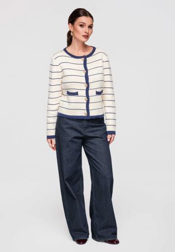 Жаккардовая вязаная кофта