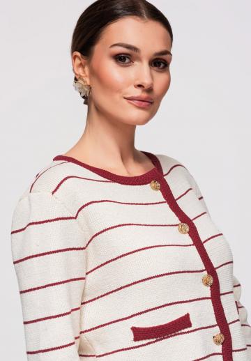 Жаккардовая вязаная кофта