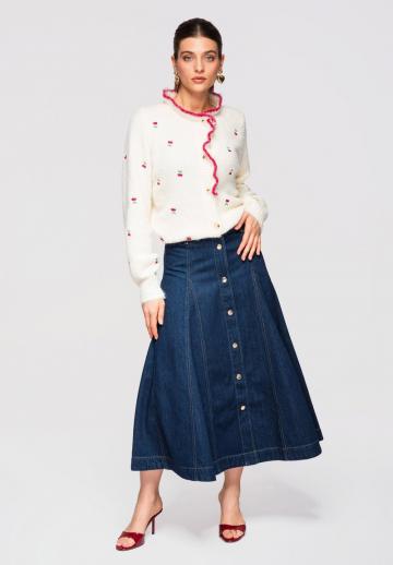 Жаккардовая вязаная кофта