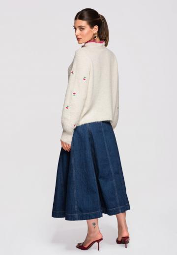 Жаккардовая вязаная кофта