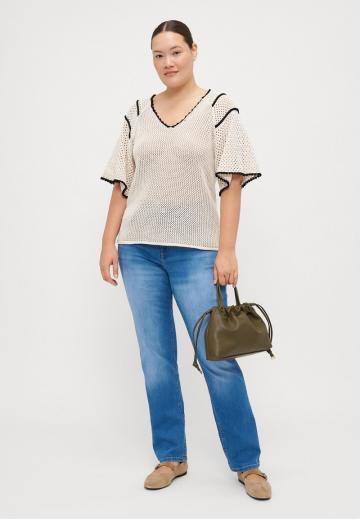 Пуловер с рукавом три четверти