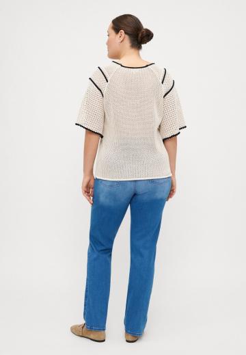 Пуловер с рукавом три четверти