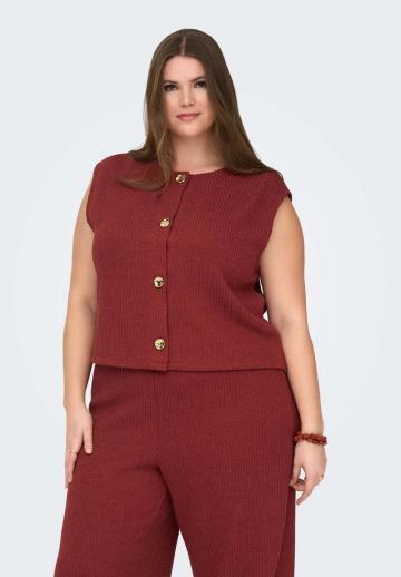 Вязаный жилет