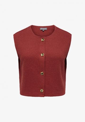 Вязаный жилет