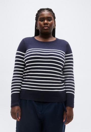 Пуловер в полоску