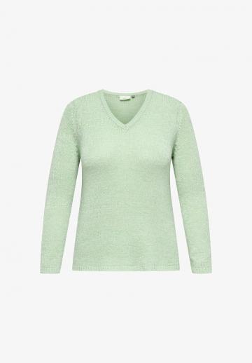 Пуловер с вырезом V