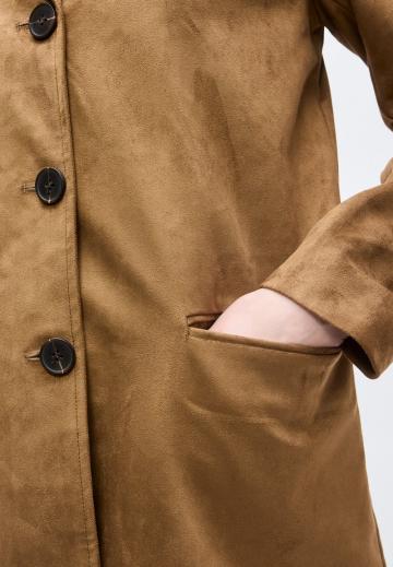 Пальто из искусственной кожи