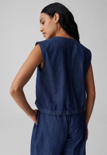 Джинсовая жилетка