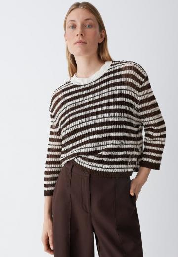 Пуловер с рукавом три четверти