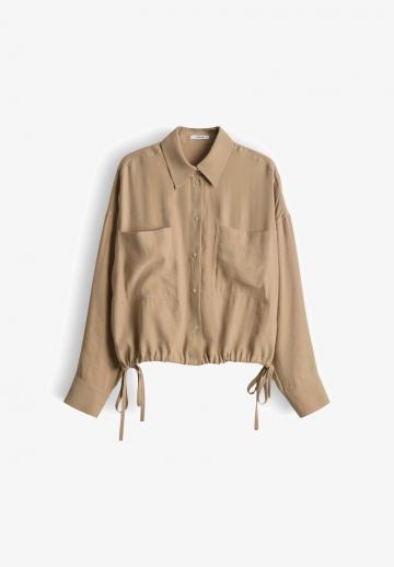 Атласная блузка