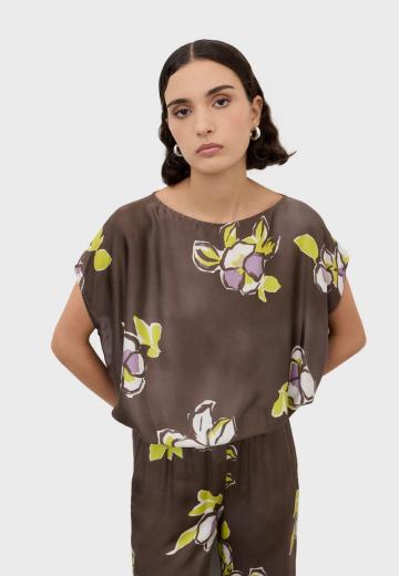 Атласная блузка