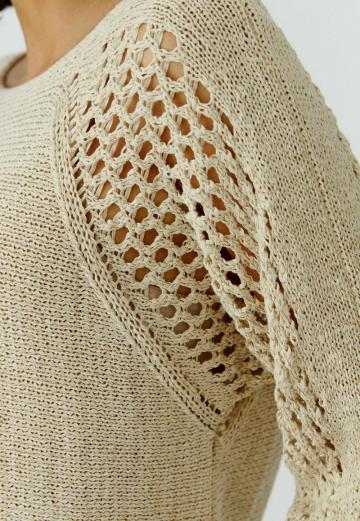 Пуловер с рукавом три четверти