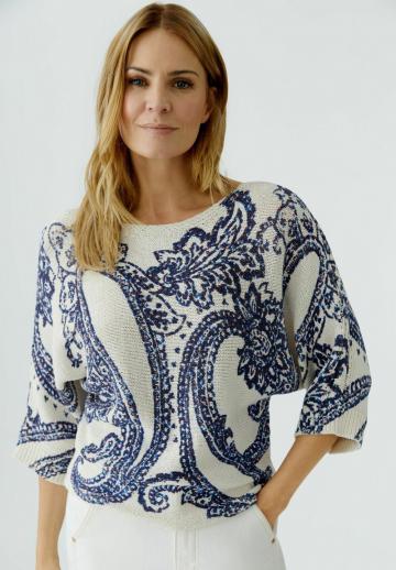 Пуловер с рукавом три четверти