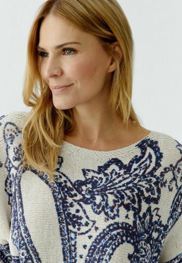 Пуловер с рукавом три четверти