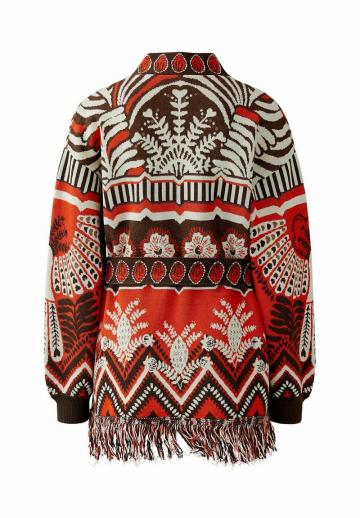 Жаккардовая вязаная кофта